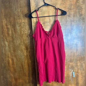 No Boundaries Juniors XLRed Sleeveless Dress Fairycore Y2K Coquette‎ whimsical